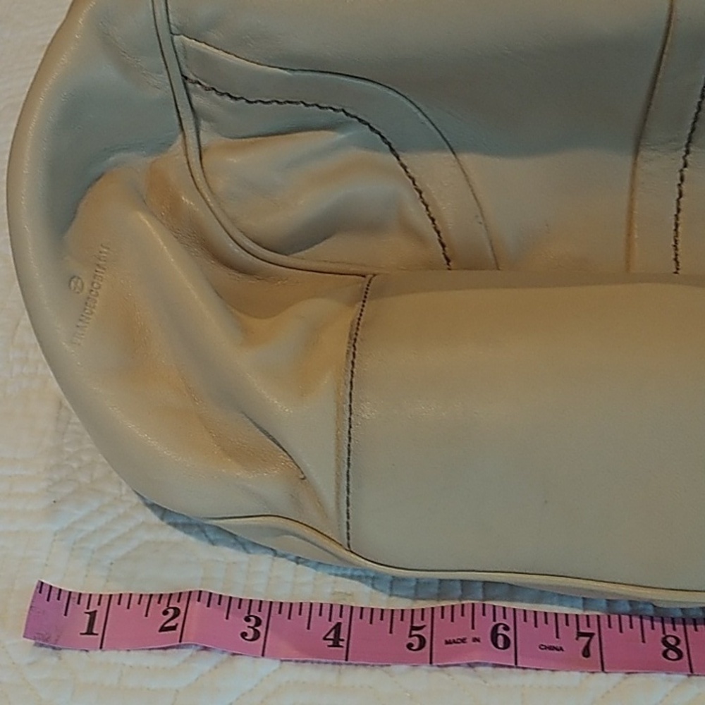 Grancesco Biasia Sheep Leather Cream Slouchy Boho Shoulder Bag - Picture 12 of 12